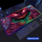 Eco-friendly Monster Glowing RGB LED Mouse Pad 4mm Thickness for Gaming Keyboard USB Anti-slip Rubber Base Desk Mat